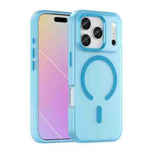 For iPhone 17 Pro MagSafe Frosted Translucent TPU + PC Full Coverage Phone Case(Blue)