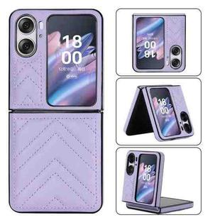 For OPPO Find N2 Flip V-shaped Folding Phone Case(Purple)