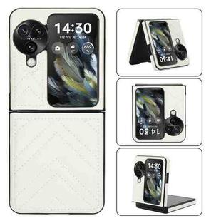 For OPPO Find N3 Flip V-shaped Folding Phone Case(White)
