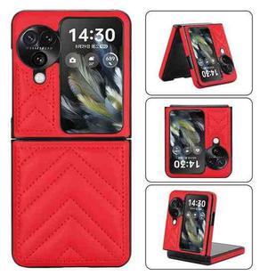 For OPPO Find N3 Flip V-shaped Folding Phone Case(Red)