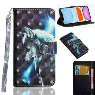 For iPhone 11 3D Painting Pattern Horizontal Flip TPU + PU Leather Case with Holder & Card Slots & Wallet & Lanyard(Wolf)