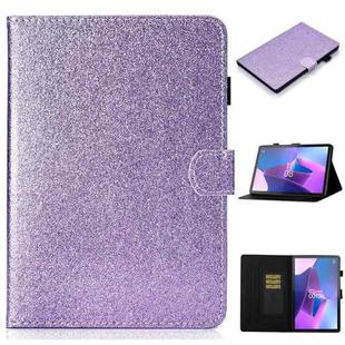 For Lenovo Tab P11 Gen2 /Xiaoxin Pad Plus 2023 Varnish Glitter Powder Smart Leather Tablet Case(Purple)