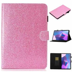 For Lenovo Tab P11 Gen2 /Xiaoxin Pad Plus 2023 Varnish Glitter Powder Smart Leather Tablet Case(Pink)