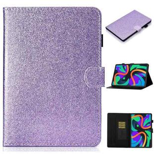 For Lenovo Tab M11/ Xiaoxin Pad 11 2024 Varnish Glitter Powder Smart Leather Tablet Case(Purple)