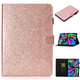 For Lenovo Tab M11/ Xiaoxin Pad 11 2024 Varnish Glitter Powder Smart Leather Tablet Case(Rose Gold)