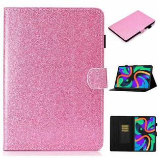 For Lenovo Tab M11/ Xiaoxin Pad 11 2024 Varnish Glitter Powder Smart Leather Tablet Case(Pink)