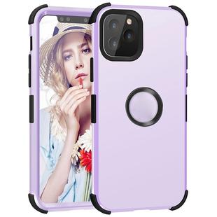 For iPhone 11 Pro 3 in 1 All-inclusive Shockproof Airbag Silicone + PC Case(Purple)