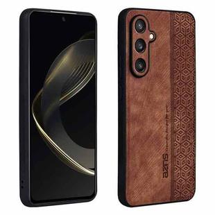 For Samsung Galaxy S24 5G AZNS 3D Embossed Skin Feel Phone Case(Brown)