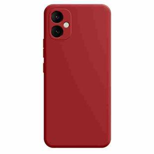For Samsung Galaxy A05 Imitation Liquid Silicone Phone Case(Dark Red)