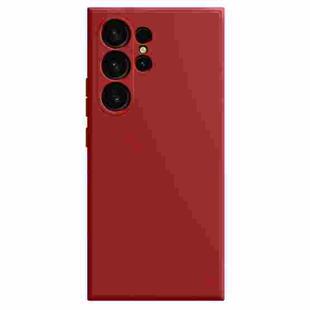 For Samsung Galaxy S24 Ultra 5G Imitation Liquid Silicone Phone Case(Dark Red)