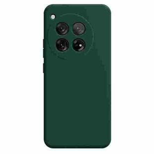 For OnePlus 12 Imitation Liquid Silicone Phone Case(Dark Green)