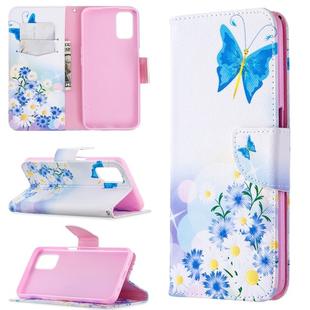 For Oppo A72 / A52 / A92 Colored Drawing Pattern Horizontal Flip Leather Case with Holder & Card Slots & Wallet(Flower and Butterfly)