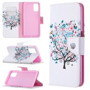 For Oppo A72 / A52 / A92 Colored Drawing Pattern Horizontal Flip Leather Case with Holder & Card Slots & Wallet(Little Tree)