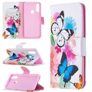 For Oppo A31 (2020) / A81 Colored Drawing Pattern Horizontal Flip Leather Case with Holder & Card Slots & Wallet(Butterfly)
