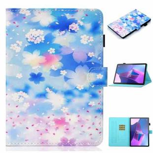 For Lenovo Tab P11 Gen2 /Xiaoxin Pad Plus 2023 Coloured Drawing Stitching Smart Leather Tablet Case(Petal Shower)