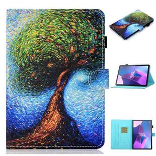 For Lenovo Tab P11 Gen2 /Xiaoxin Pad Plus 2023 Coloured Drawing Stitching Smart Leather Tablet Case(Abstract Tree)