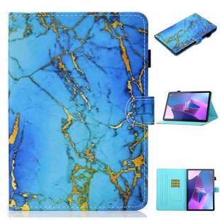 For Lenovo Tab P12 2023 / TB370FU Coloured Drawing Stitching Smart Leather Tablet Case(Gilded Marble)