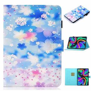 For Lenovo Tab M11/ Xiaoxin Pad 11 2024 Coloured Drawing Stitching Smart Leather Tablet Case(Petal Shower)