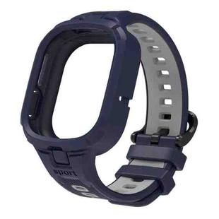 For Honor Watch 4 Two Color Integrated TPU Watch Band(Dark Blue Grey)