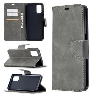 For Oppo A72 / A52 / A92 Retro Lambskin Texture Pure Color Horizontal Flip PU Leather Case with Holder & Card Slots & Wallet & Lanyard(Grey)