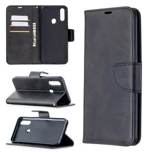 For Oppo A31 (2020) / A81 Retro Lambskin Texture Pure Color Horizontal Flip PU Leather Case with Holder & Card Slots & Wallet & Lanyard(Black)