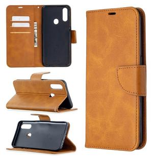 For Oppo A31 (2020) / A81 Retro Lambskin Texture Pure Color Horizontal Flip PU Leather Case with Holder & Card Slots & Wallet & Lanyard(Yellow)