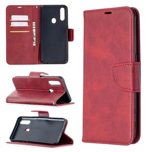 For Oppo A31 (2020) / A81 Retro Lambskin Texture Pure Color Horizontal Flip PU Leather Case with Holder & Card Slots & Wallet & Lanyard(Red)