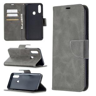 For Oppo A31 (2020) / A81 Retro Lambskin Texture Pure Color Horizontal Flip PU Leather Case with Holder & Card Slots & Wallet & Lanyard(Grey)