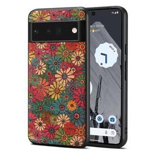 For Google Pixel 6 Pro Four Seasons Flower Language Series TPU Phone Case(Spring Green)