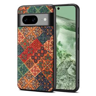 For Google Pixel 8a Four Seasons Flower Language Series TPU Phone Case(Winter Blue)