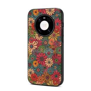 For Huawei Mate 40 Pro Four Seasons Flower Language Series TPU Phone Case(Spring Green)