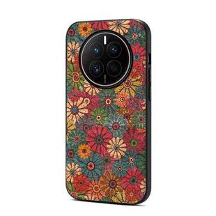 For Huawei Mate 50 Four Seasons Flower Language Series TPU Phone Case(Spring Green)
