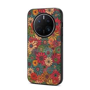 For Huawei Mate 50 Pro Four Seasons Flower Language Series TPU Phone Case(Spring Green)