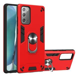 For Samsung Galaxy Note20 2 in 1 Armour Series PC + TPU Protective Case with Ring Holder(Red)