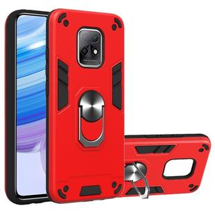 For Xiaomi Redmi 10X 5G / 10X Pro 5G 2 in 1 Armour Series PC + TPU Protective Case with Ring Holder(Red)