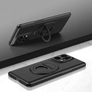 For OPPO Find X5 Magsafe Hidden Fold Holder Full Coverage Shockproof Phone Case(Black)