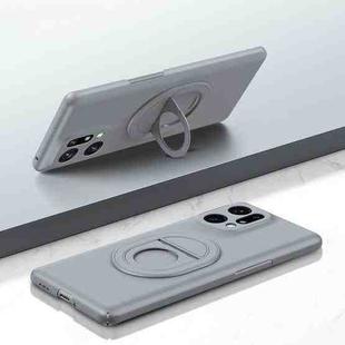 For OPPO Find X5 Magsafe Hidden Fold Holder Full Coverage Shockproof Phone Case(Grey)