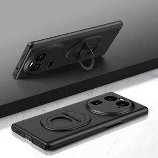 For OPPO Find X6 Magsafe Hidden Fold Holder Full Coverage Shockproof Phone Case(Black)