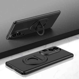 For OPPO Reno10 Magsafe Hidden Fold Holder Full Coverage Shockproof Phone Case(Black)