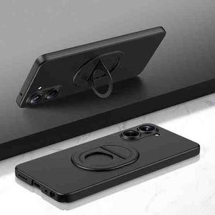 For Realme 10 Pro Magsafe Hidden Fold Holder Full Coverage Shockproof Phone Case(Black)