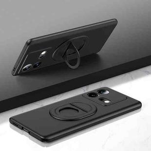 For vivo iQOO Neo8 Pro / Neo8 Magsafe Hidden Fold Holder Full Coverage Shockproof Phone Case(Black)