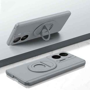 For vivo iQOO Z7 Magsafe Hidden Fold Holder Full Coverage Shockproof Phone Case(Grey)