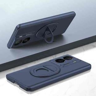 For vivo iQOO Z7 Magsafe Hidden Fold Holder Full Coverage Shockproof Phone Case(Blue)