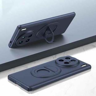 For vivo X90 Pro Magsafe Hidden Fold Holder Full Coverage Shockproof Phone Case(Blue)