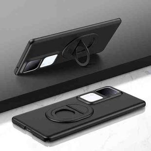 For vivo S18 Magsafe Hidden Fold Holder Full Coverage Shockproof Phone Case(Black)