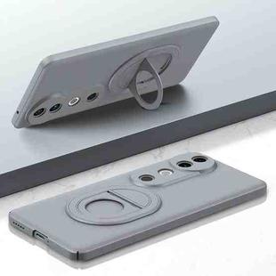 For vivo S19 Magsafe Hidden Fold Holder Full Coverage Shockproof Phone Case(Grey)