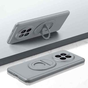 For Huawei Mate 50 Pro Magsafe Hidden Fold Holder Full Coverage Shockproof Phone Case(Grey)