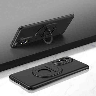 For Huawei Nova 10 Pro Magsafe Hidden Fold Holder Full Coverage Shockproof Phone Case(Black)