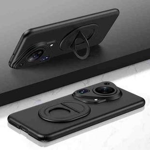 For Huawei Pura 70 Ultra Magsafe Hidden Fold Holder Full Coverage Shockproof Phone Case(Black)