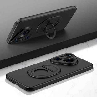 For Huawei P70 Magsafe Hidden Fold Holder Full Coverage Shockproof Phone Case(Black)